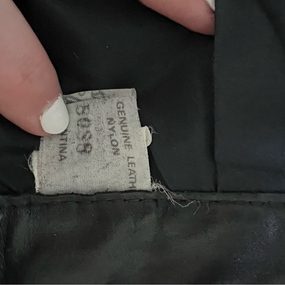 Vintage Black Leather Skirt - Picture 5 of 6